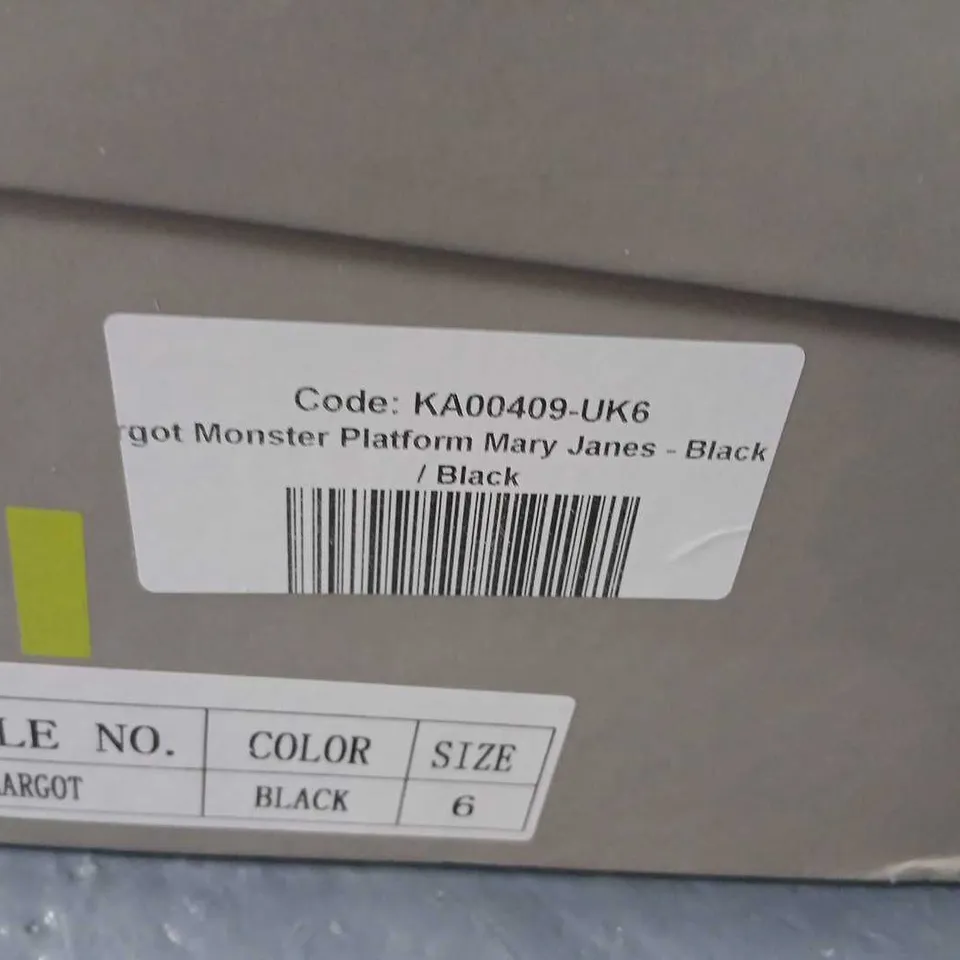 KOI MARGOT MONSTER PLATFORM MARY JANE SHOES, BLACK, UK SIZE 6