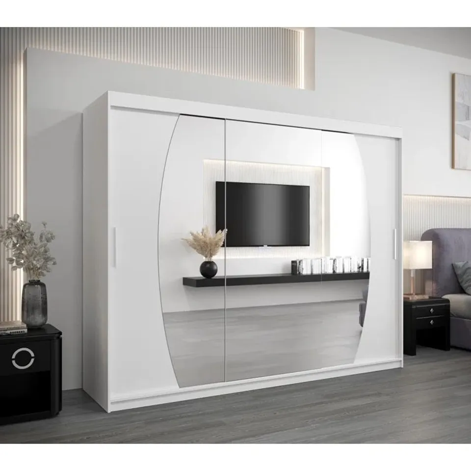 BOXED DAUCOURT 2 DOOR SLIDING WARDROBE (4 BOXES)