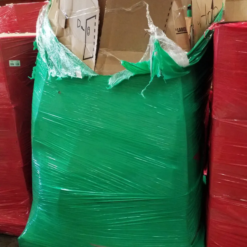 PALLET CONTAINING ASSORTED PRODUCTS INCLUDING 5-TIER SHIE RACK, UMBRELLA STAND, POP UP TENT, MULTIPURPOSE FLEXIBLE BUCKETS & KIDS UMBRELLAS