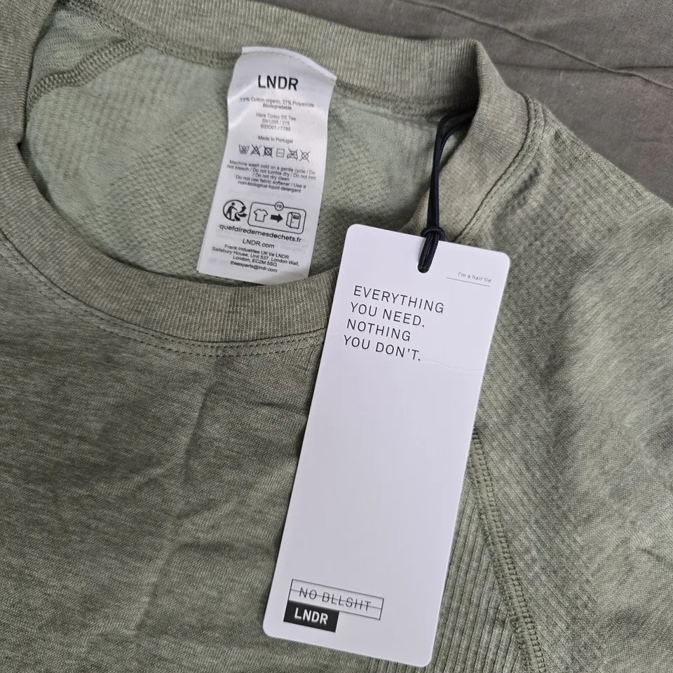 LNDR HERE TODAY TEE MELANGE SAGE MARL – L/XL