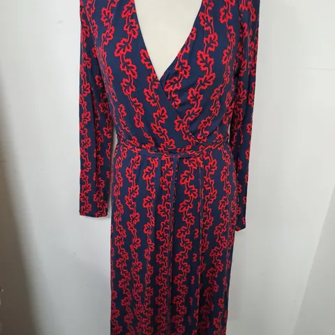 BODEN JERSEY V-NECK DRESS - UK 12P