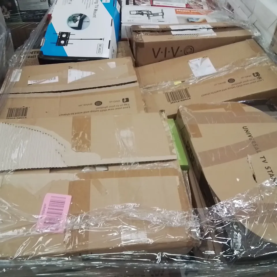 PALLET CONTAINING A LARGE QUANTITY OF WALL MOUNTED BRACKETS