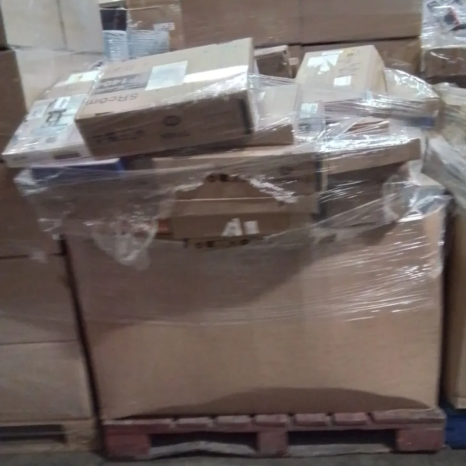 PALLET CONTAINING LARGE QUANTITY OF TV BRACKETS 