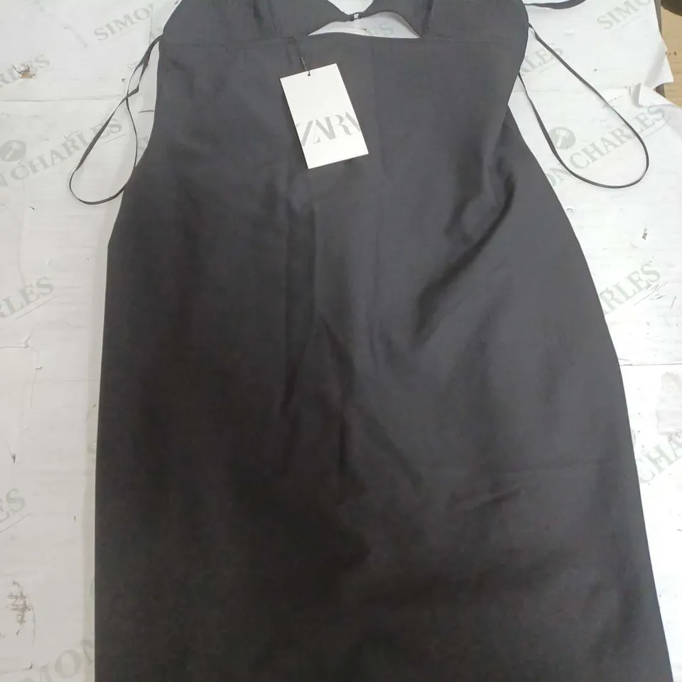 ZARA BLACK LOW NECK DRESS -  EUR M