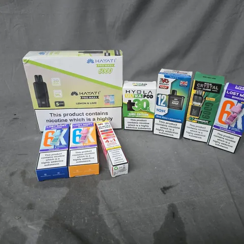 APPROXIMATELY 20 ASSORTED E-CIGARETTE PRODUCTS TO INCLUDE BRANDS SUCH AS HAYATI, LOST MARY, IVG, ETC - COLLECTION ONLY