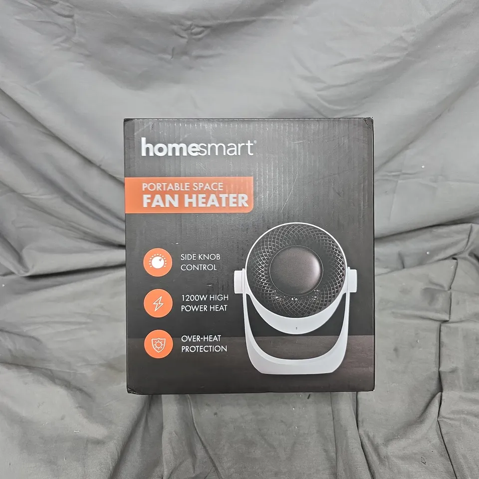 HOMESMART PORTABLE SPACE FAN HEATER – BOXED