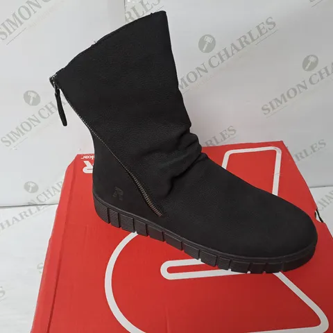 RIEKER BLACK FLEECE LINING BOOTS SIZE 7