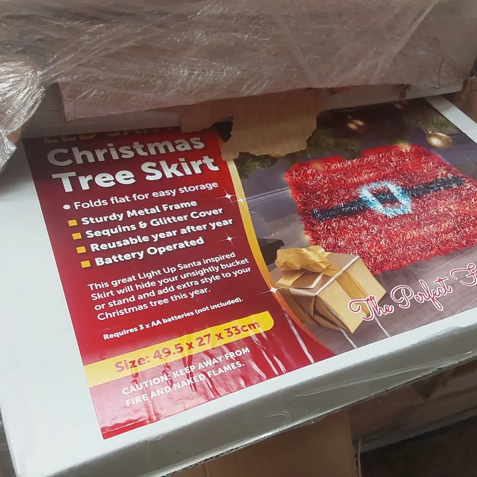 PALLET CONTAINING A VERY LARGE QUANTITY OF ASSORTED ITEMS INCLUDING: CHRISTMAS STORAGE BOXES, TREE SKIRTS, BAUBLES ECT