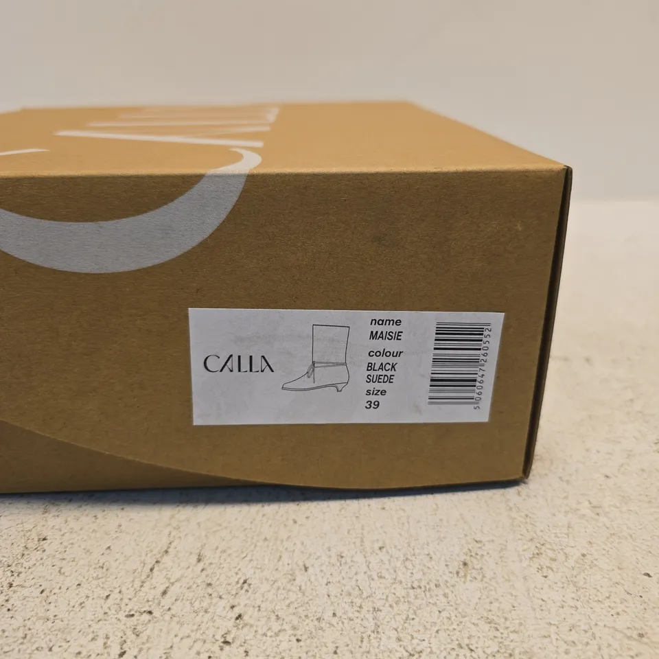 CALLA MAISIE BLACK SUEDE BOOT – UK 6.5 (EU39)