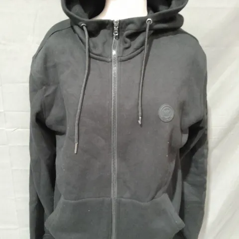 MICHAEL KORS ZIP THROUGH BLACK HOODIE - M