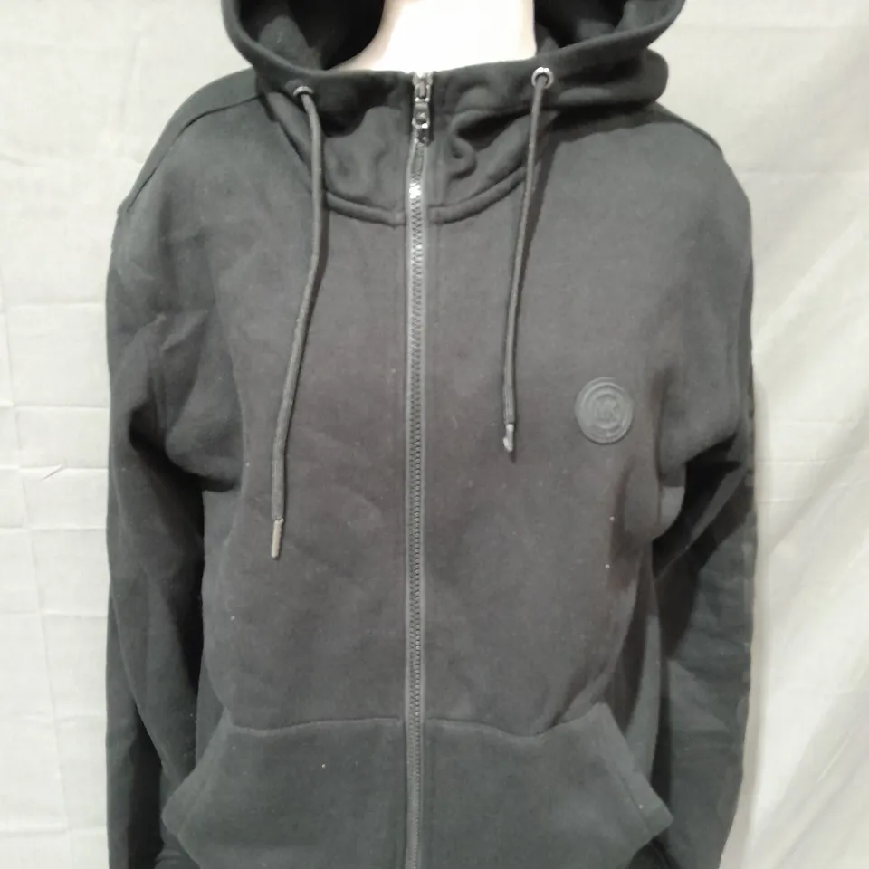 MICHAEL KORS ZIP THROUGH BLACK HOODIE - M