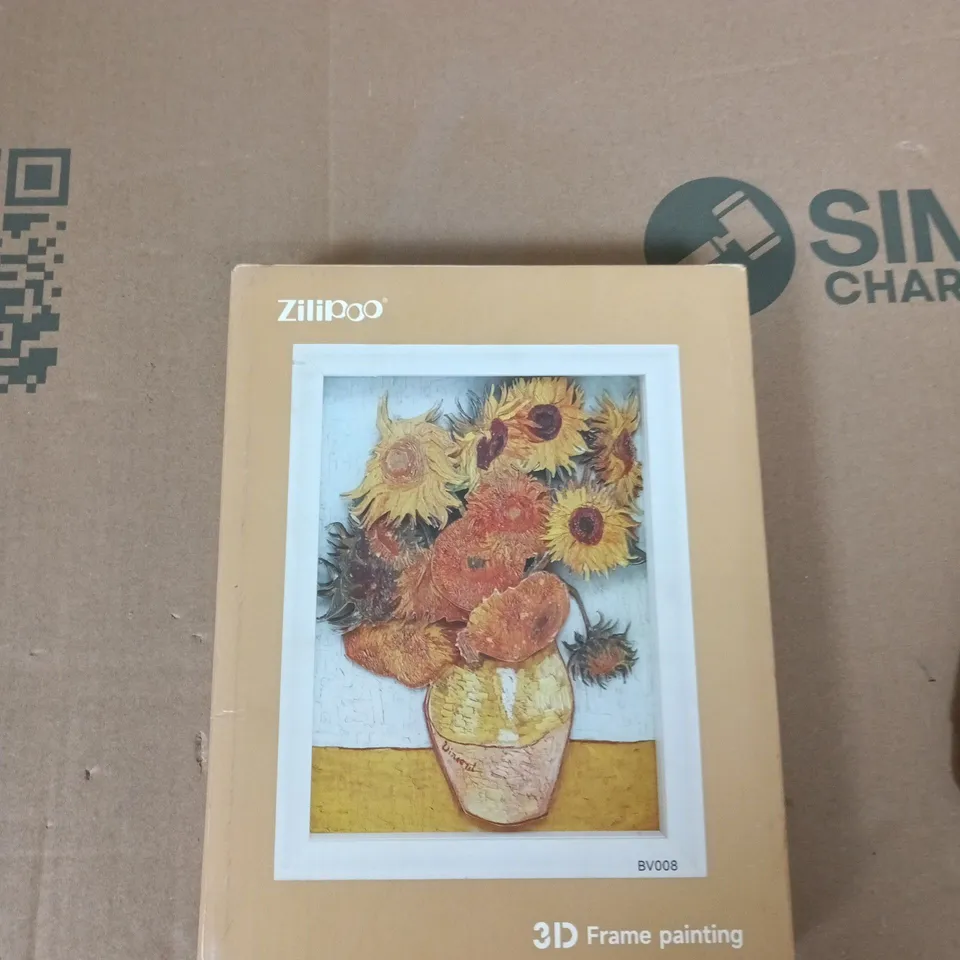 BOX OF APPROXIMATELY 14 ASSORTED ITEMS TO INCLUDE: ZILIPOO 3D FRAME PAINTING 