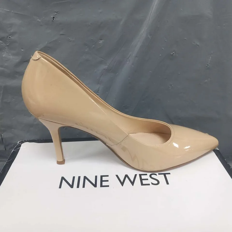 BOXED NINE WEST FLAX BLUSH PATENT SIZE 8