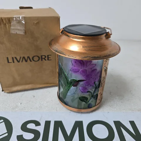 BOXED LIVMORE COPPER BIRD LANTERN STYLE FEAUTRE