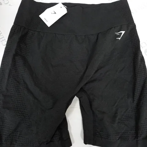 GYMSHARK VITAL SEAMLESS 2.0 SHORT IN BLACK MARL - XXL BODY FIT