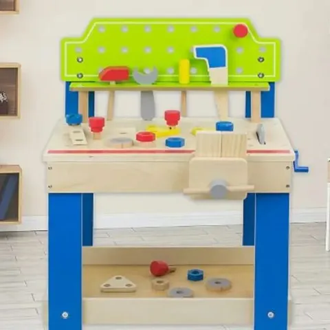 BRAND NEW WOODEN LARGE WORKBENCH.