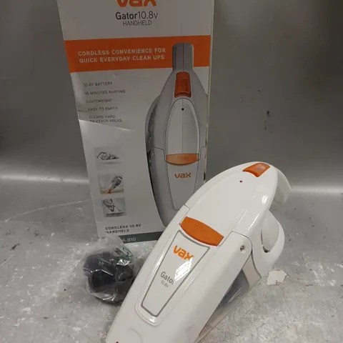 BOXED VAX GATOR CORDLESS HANDHELD VACUUM CLEANER