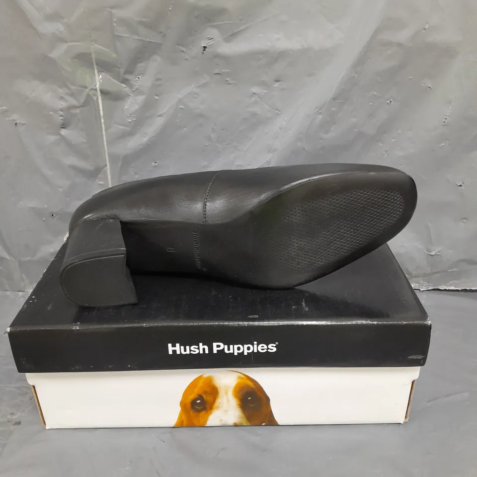 HUSH PUPPIES LADIES COURT SHOES BLACK SIZE 8