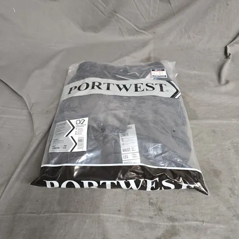 PORTWEST WX3 TROUSERS IN METAL GREY WITH KNEEPADS SIZE 42" REGULAR