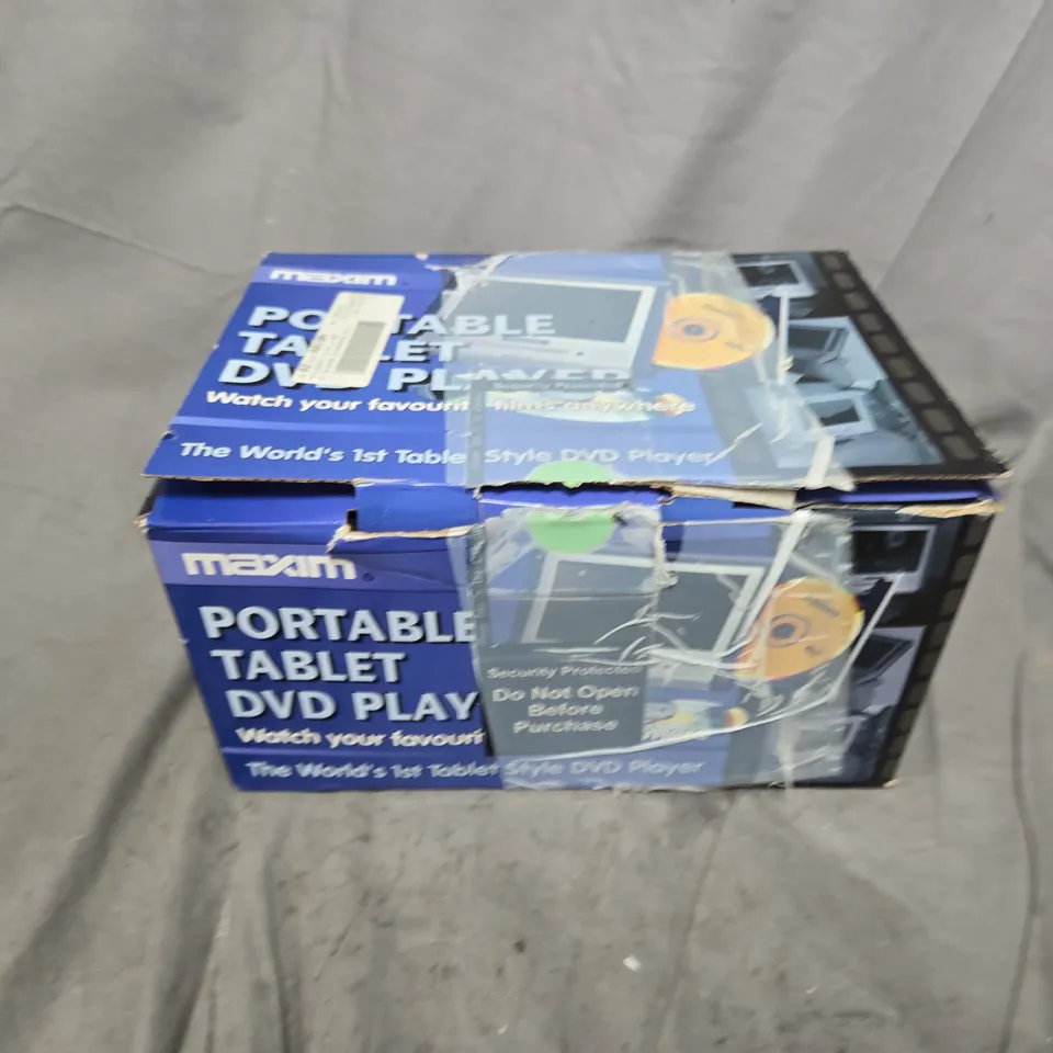 BOXED MAXIM PORTABLE TABLET DVD PLAYER