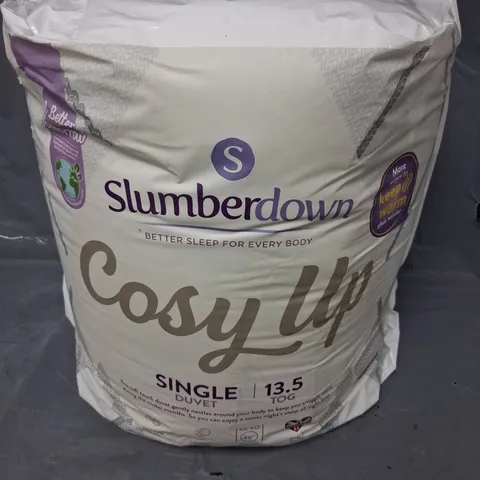 BRAND NEW BAGGED SLUMBERDOWN COSY UP SINGLE DUVET 13.5 TOG