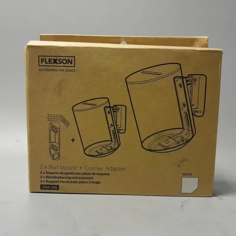 BOXED FLEXSON 2X WALL MOUNT + CORNER ADAPTER ERA 100