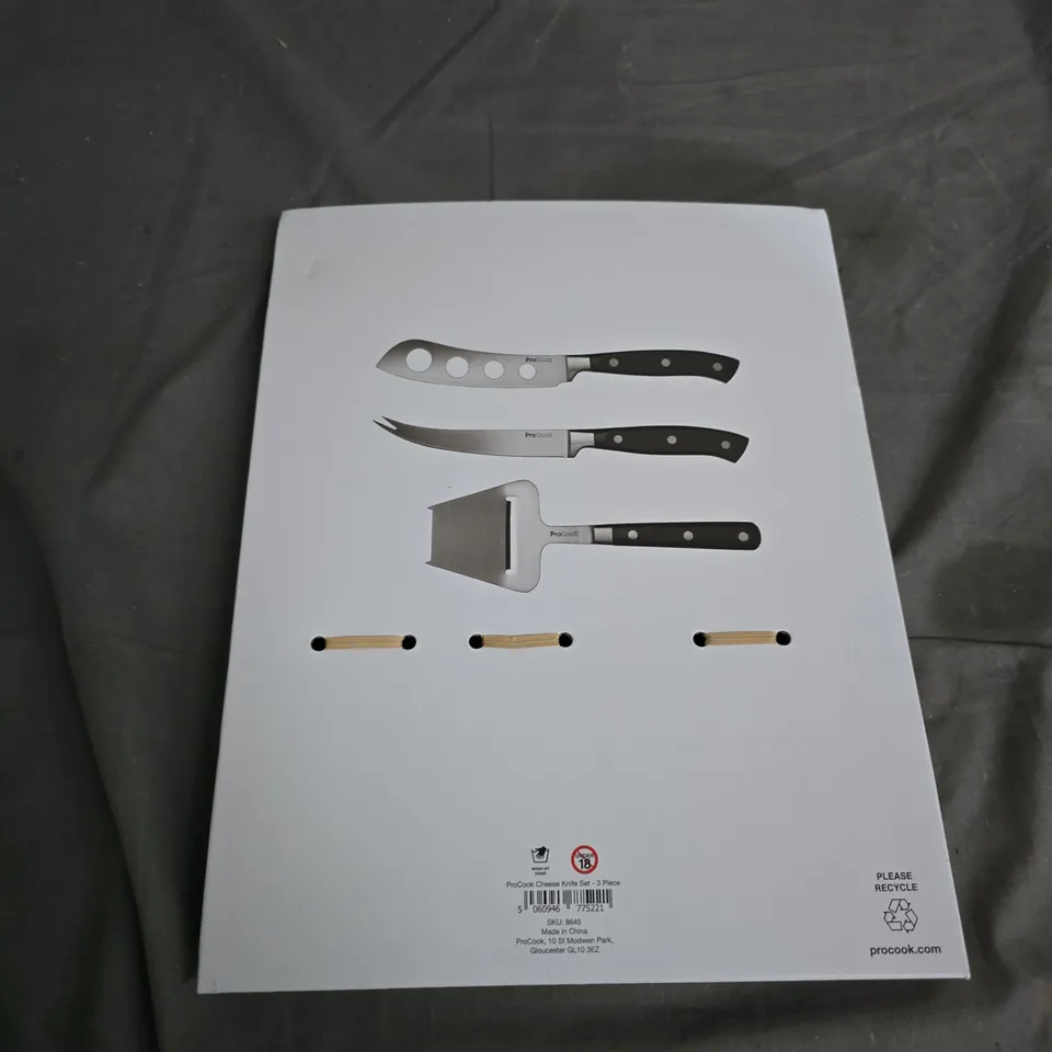 PROCOOK CHEESE KNIFE SET – 3 PIECE, BOXED
