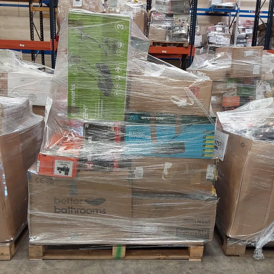 PALLET OF APPROXIMATELY 19 UNPROCESSED RAW RETURN HOUSEHOLD AND ELECTRICAL GOODS TO INCLUDE;