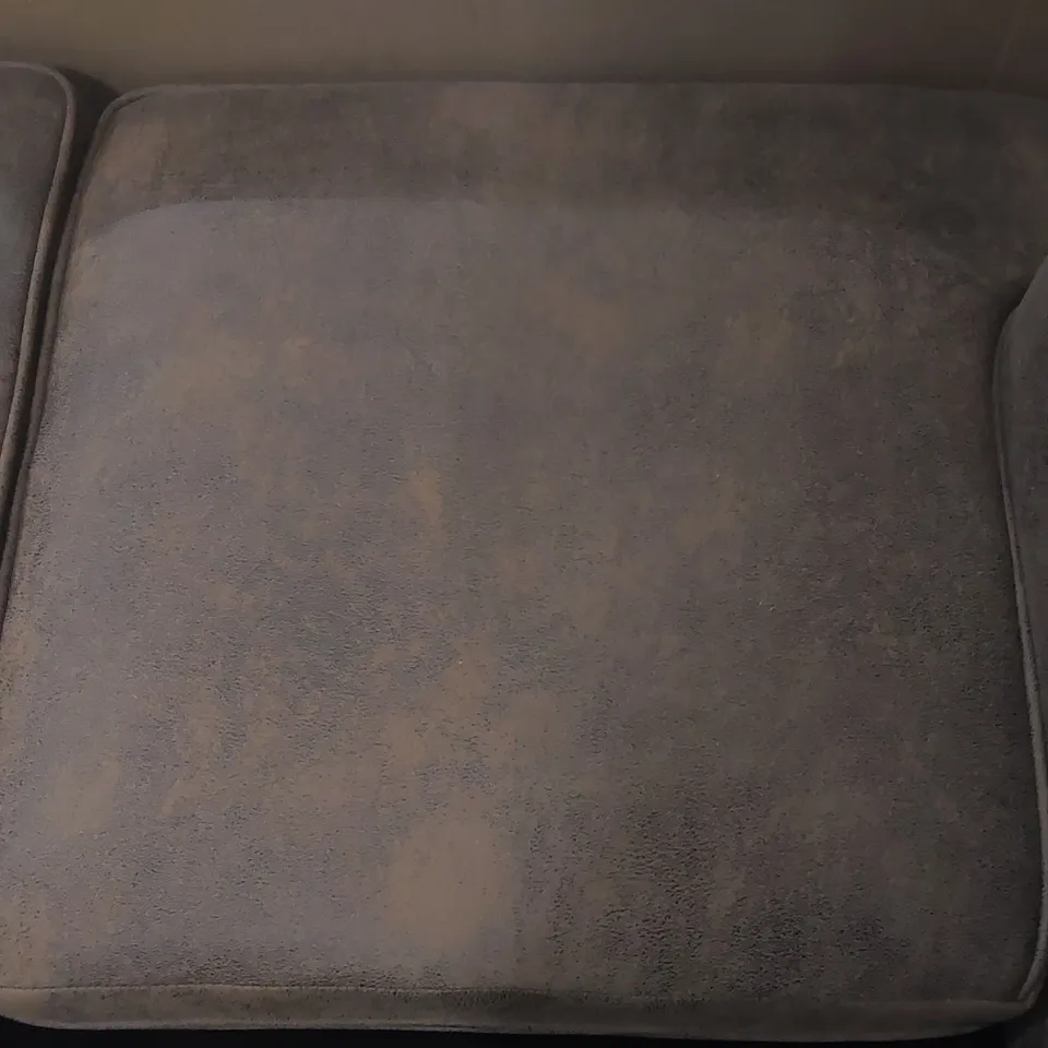 QUALITY BOXED ASHTON SUEDE BROWN CORNER SOFA (4 BOXES)