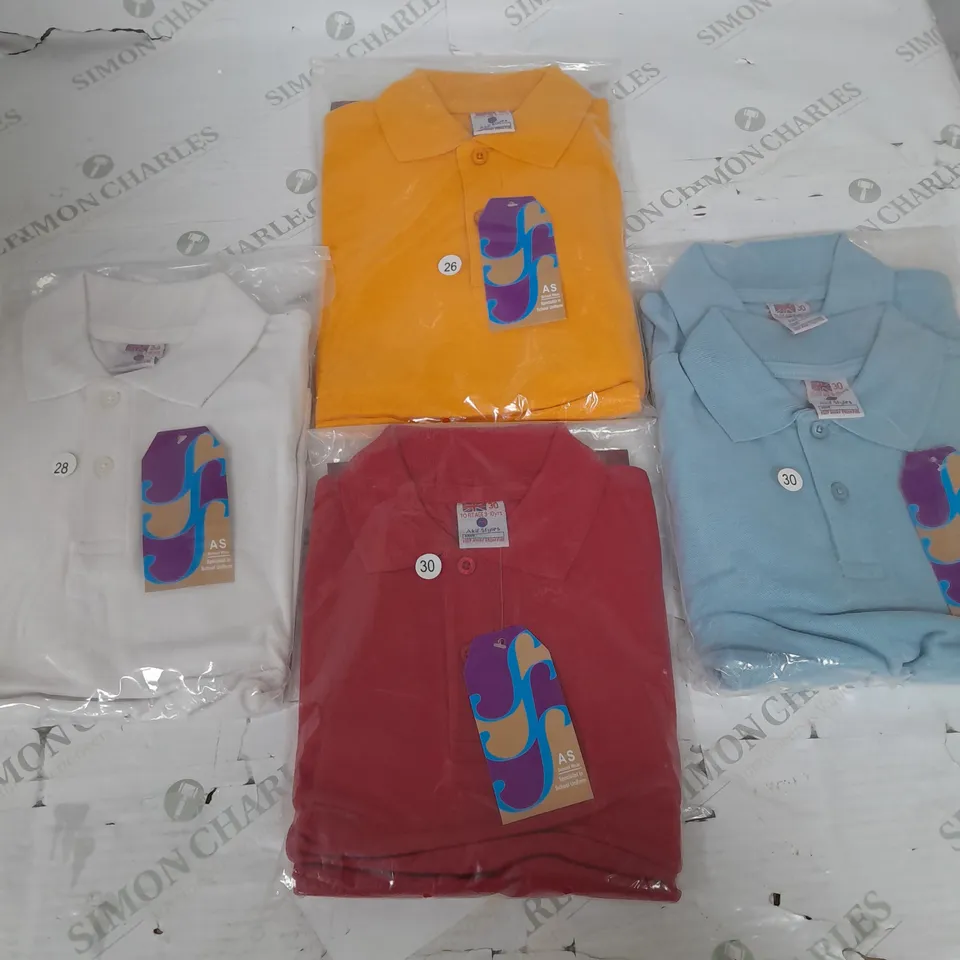 BOX OF APPROX. 42 AS SCHOOL WEAR BOYS SWEAT SHIRTS IN DIFFERENT SIZES & COLOURS 