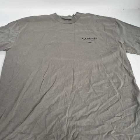 ALLSAINTS LONDON GREY CREW-NECK T-SHIRT - SIZE M