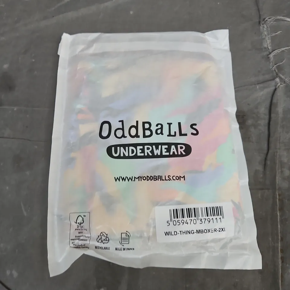 ODDBALLS UNDERWEAR – WILD THING BOXER SHORTS, 2XL