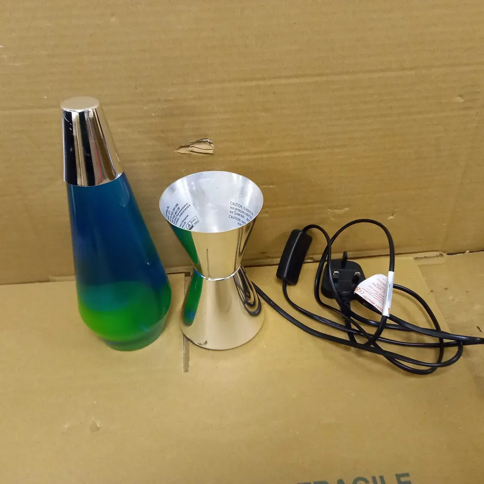 LAVA LAMP CHROME TABLE LAMP