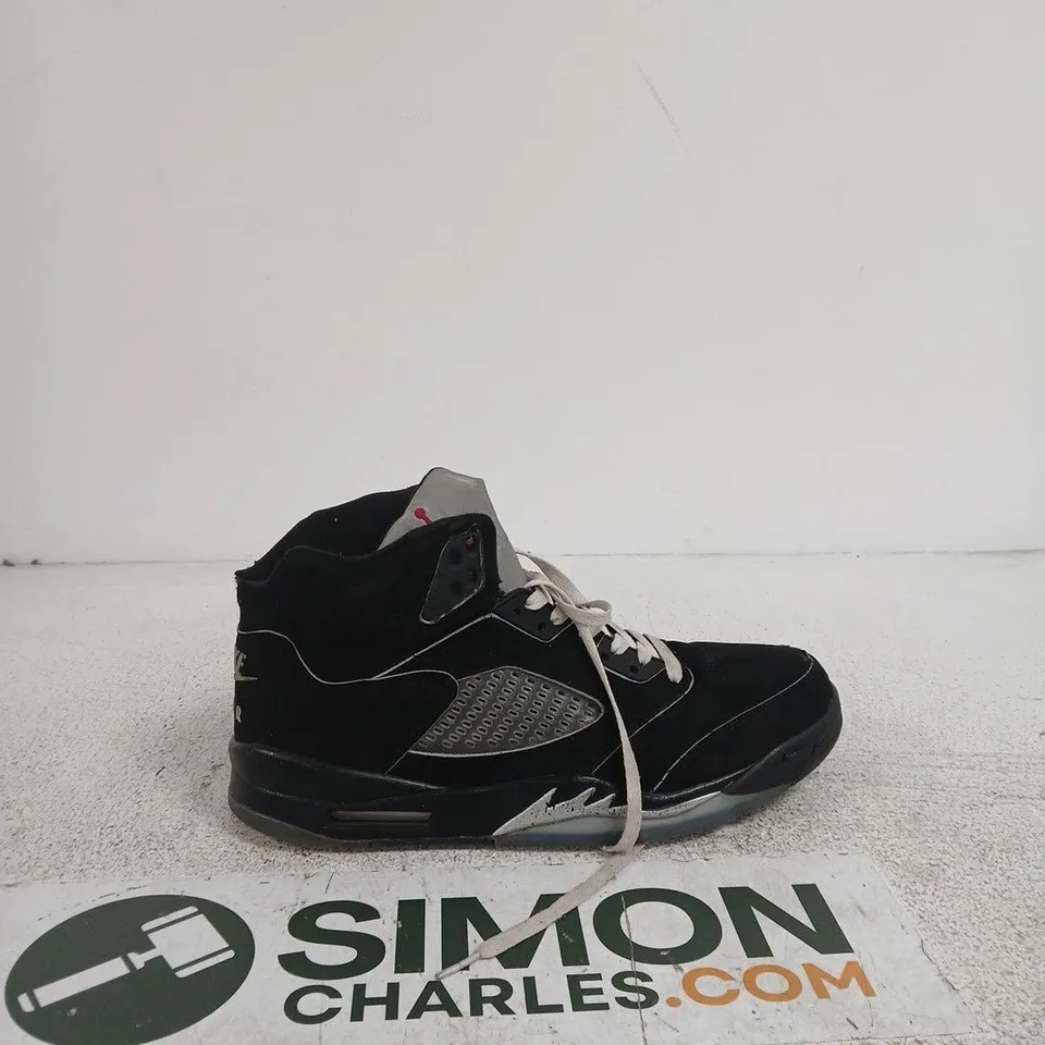 NIKE AIR JORDAN 4 RETRO BLACK/GREY SNEAKERS – MEN'S SIZE UK 11