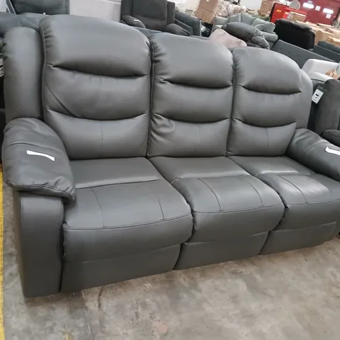 DESIGNER BROWN MANUAL RECLINING THREE SEATER SOFA