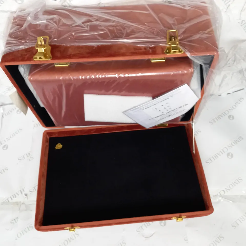 BUNDLE BERRY SET OF VELVET STORAGE TRUNKS - RUST COLOUR