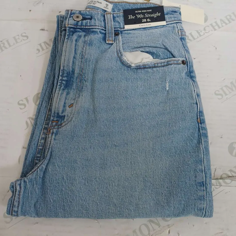 ABERCROMBIE & FITCH THE 90S STRAIGHT LEG ULTRA MID RISE - 28 6L
