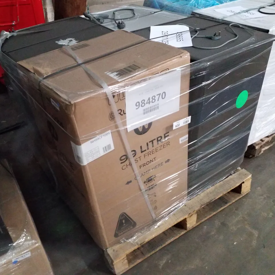 PALLET OF APPROXIMATELY 4 UNPROCESSED RAW RETURN WHITE GOODS TO INCLUDE