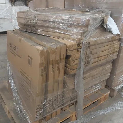PALLET CONTAINING A VERY LARGE QUANTITY OF BRAND NEW BOXED BOLERO ALUMINIUM TABLE TOPS