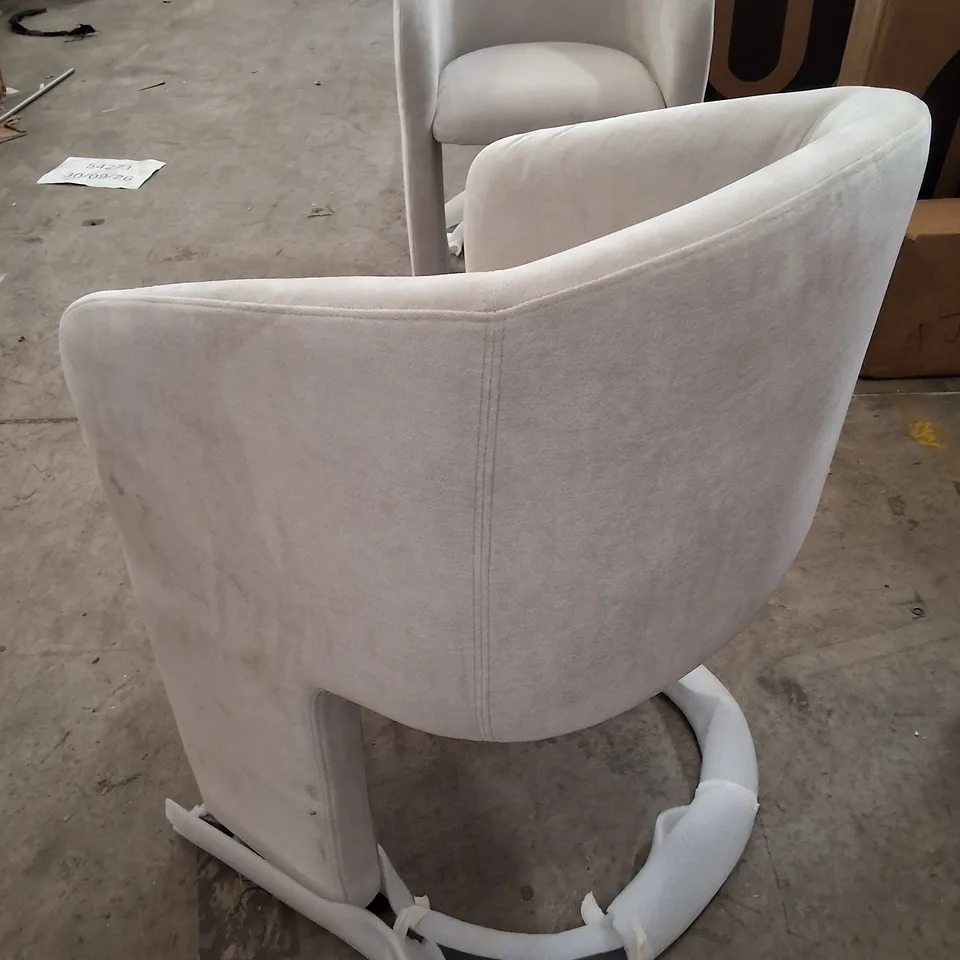 DANETTI LEIGHTON NATURAL GREY CHENILLE DINING CHAIR