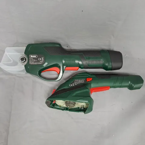 WEBB 7.2V CORDLESS PRUNER & HEDGE SHEARS SET – WE7.2GHSSEC-MO