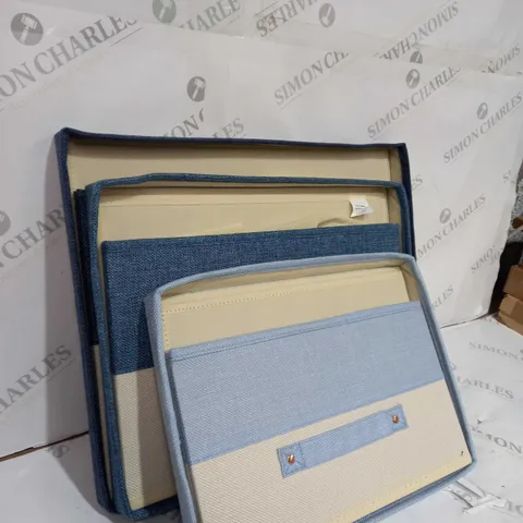  SET OF 3 FOLDABLE NESTABLE STORAGE BOXES