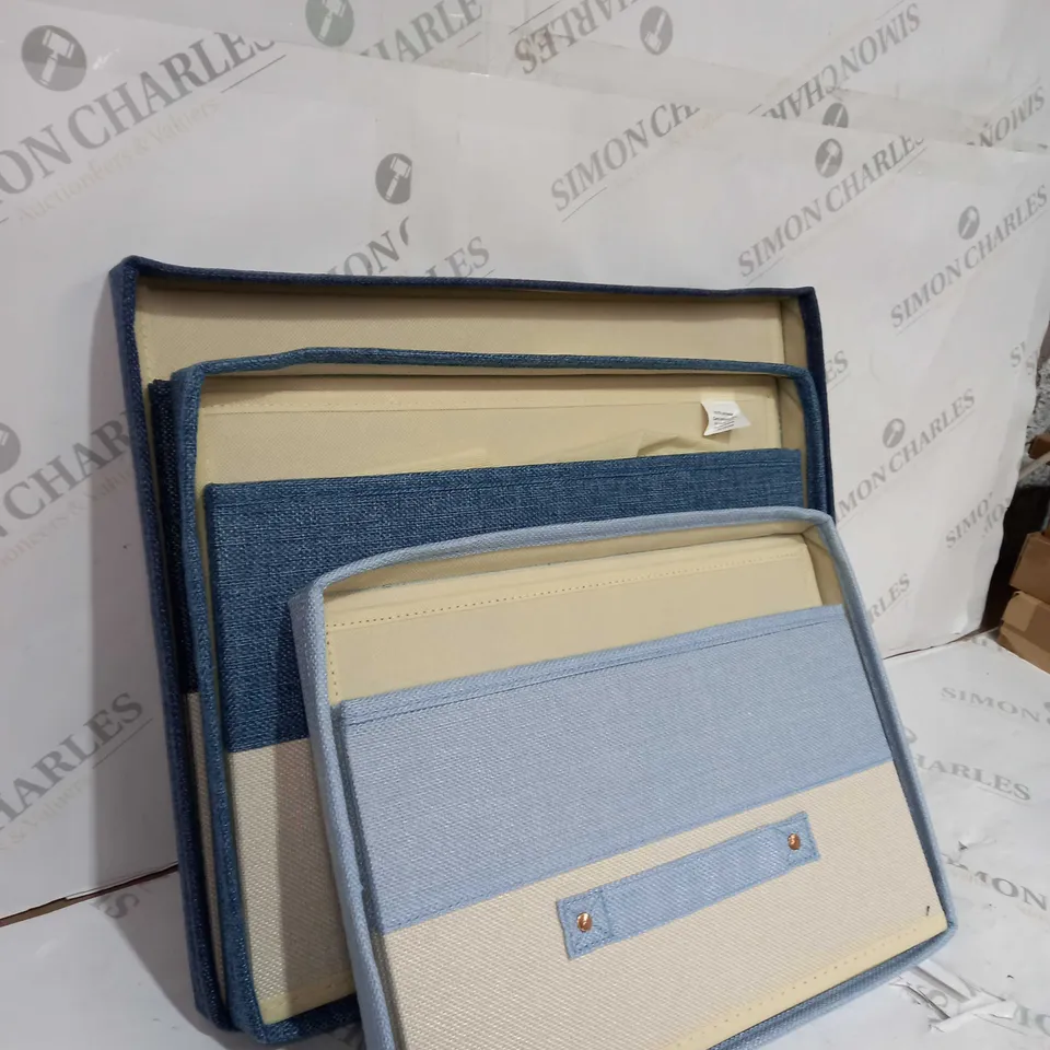  SET OF 3 FOLDABLE NESTABLE STORAGE BOXES