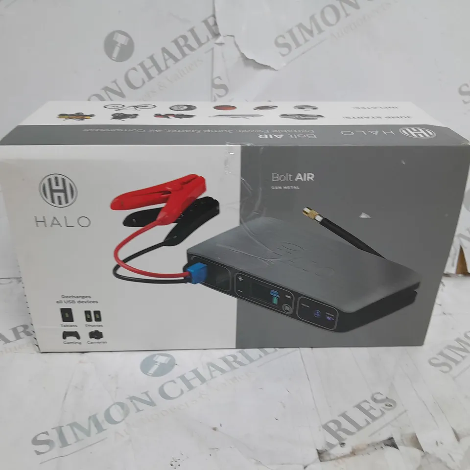 HALO BOLT AIR PORTABLE POWER, JUMP STARTER AND AIR COMPRESSOR 