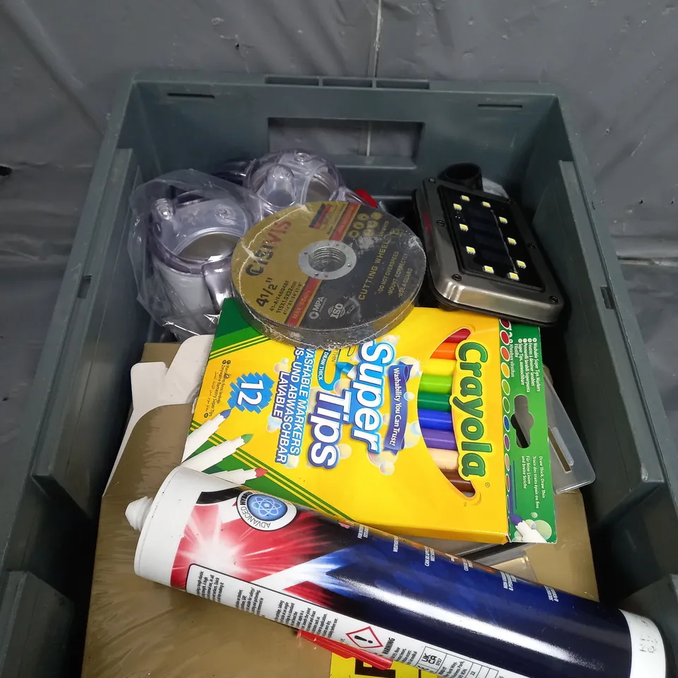 APPROXIMATELY 20 ASSORTED HOUSEHOLD ITEMS TOO INCLUDE  CUTTING WHEEL , GRIPBOND , BOTTLES , ETC 
