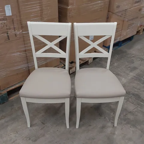 PAIR OF DESIGNER CROSS BACK 