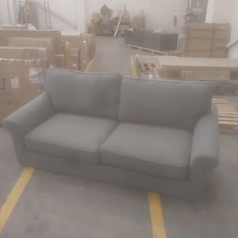 DESIGNER 3 SEATER FABRIC UPHOLSTERED SOFA BED - GREY
