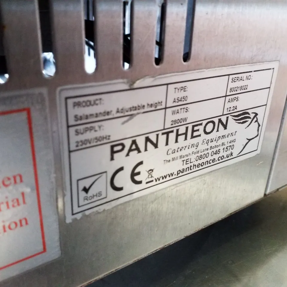 PANTHEON AS450 SALAMANDER ADJUSTABLE HEIGHT GRILL