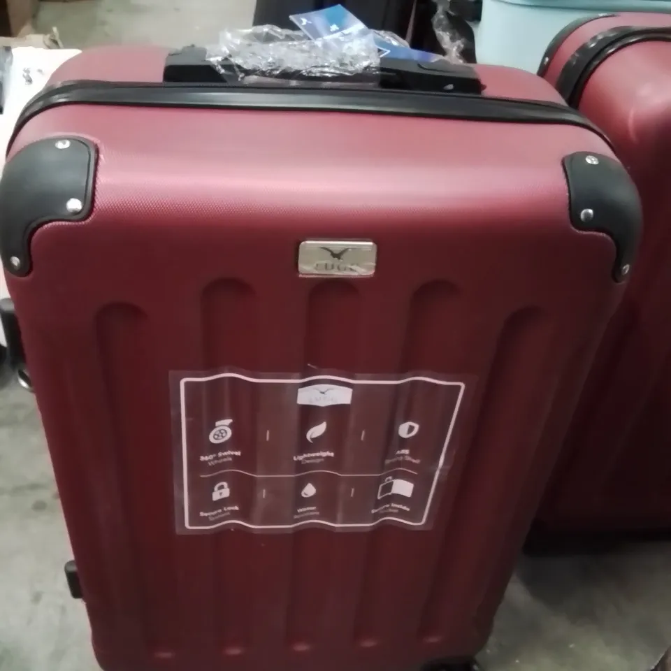 LUGG TRAVEL SUITCASE BURGUNDY 