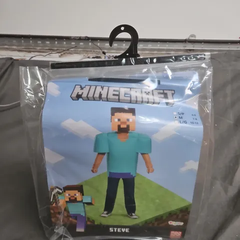MINECRAFT STEVE ACTION FANCY DRESS COSTUME -  7/8 - M